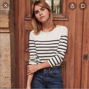 Sezane Loïc Stripped Jersey Size XS
